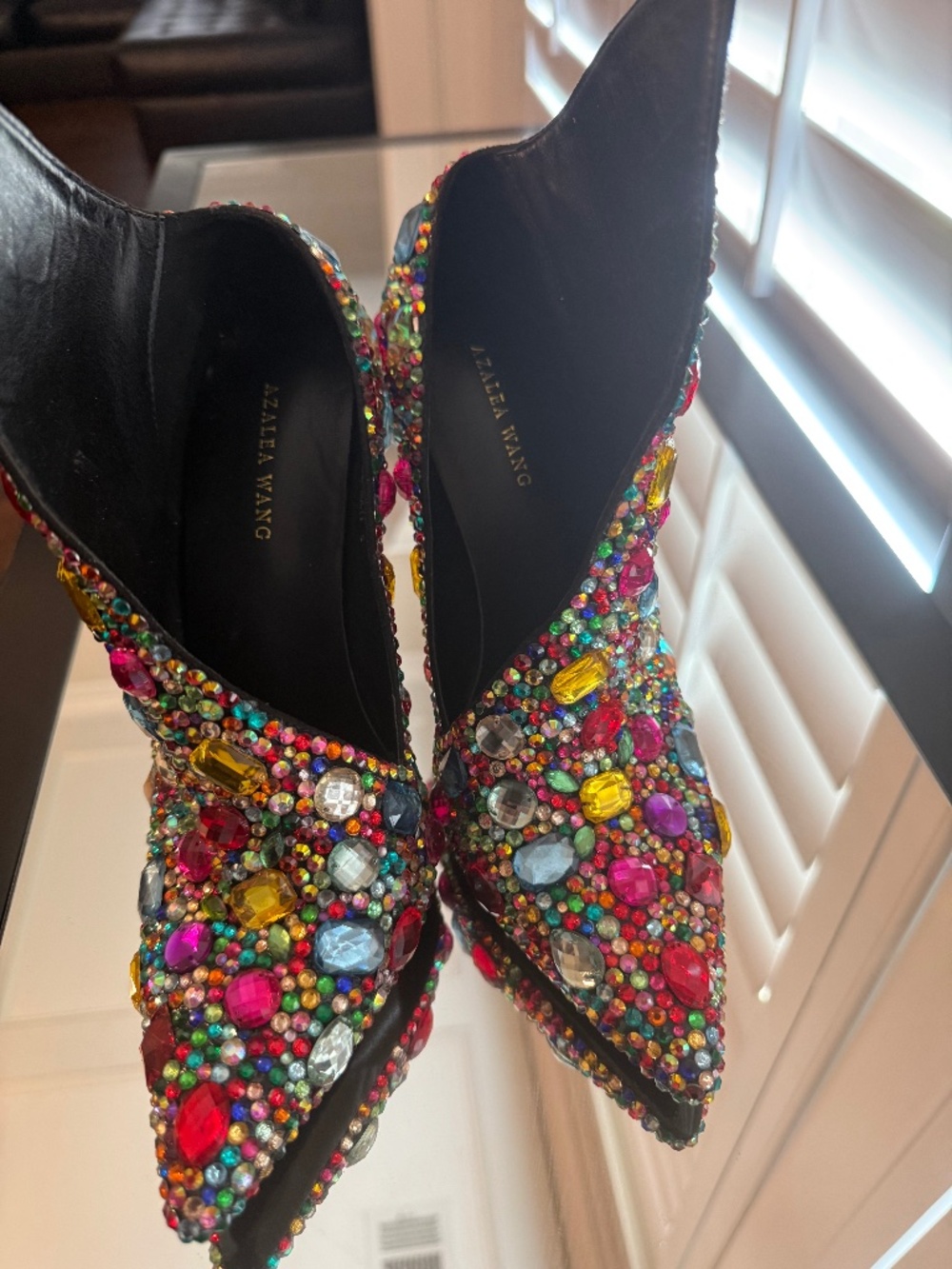 Birch Rhinestone Embellished Platform Block Heel Sandals